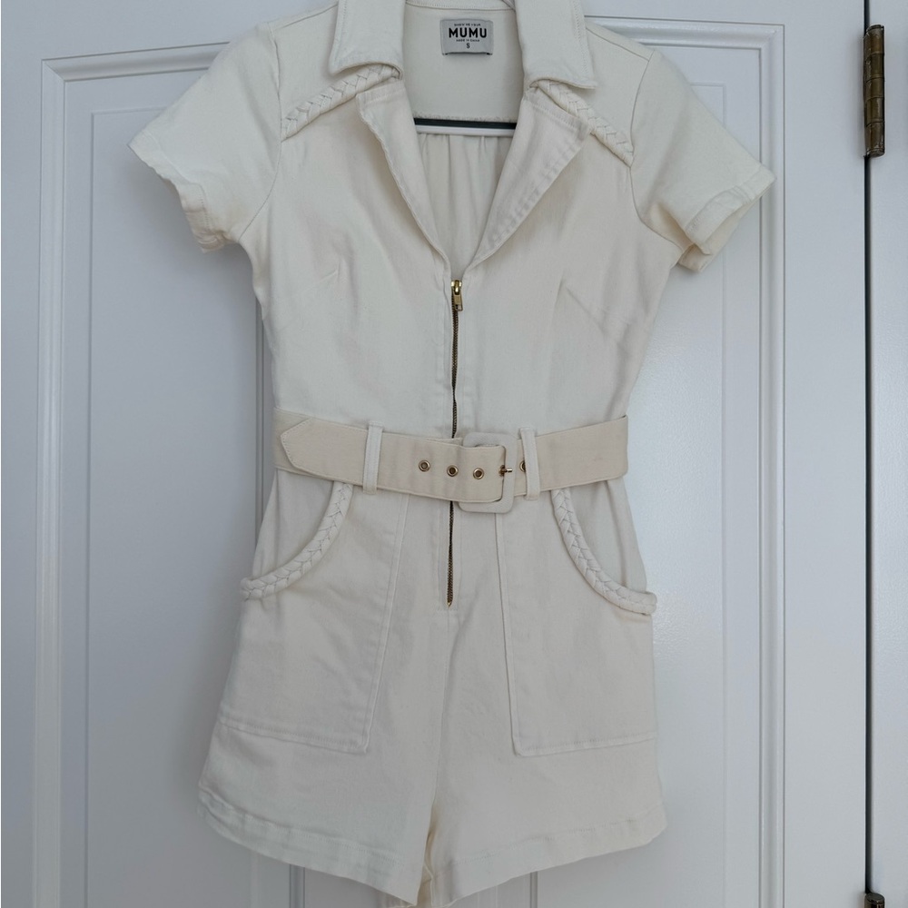 Show Me Your Mumu Outlaw Romper Pearly White